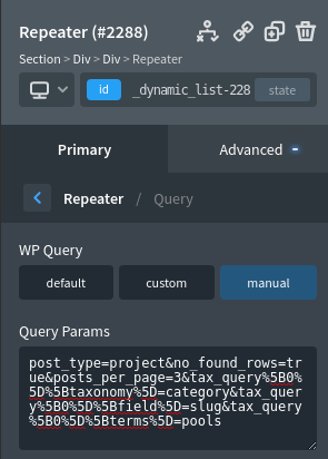 Oxygen query params